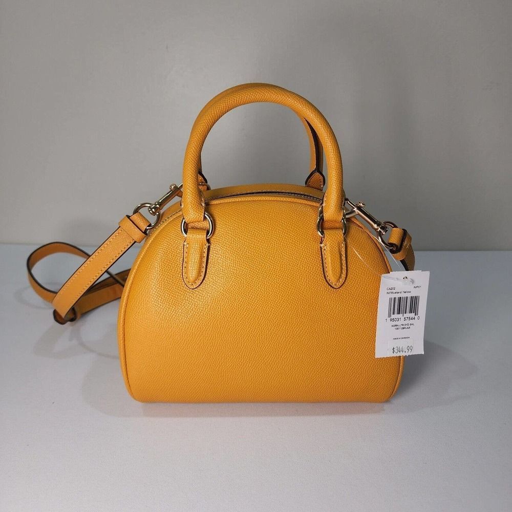 NWT Coach CA202 Sydney Satchel CA202 Mustard Yellow Gold - Picture 3 of 7